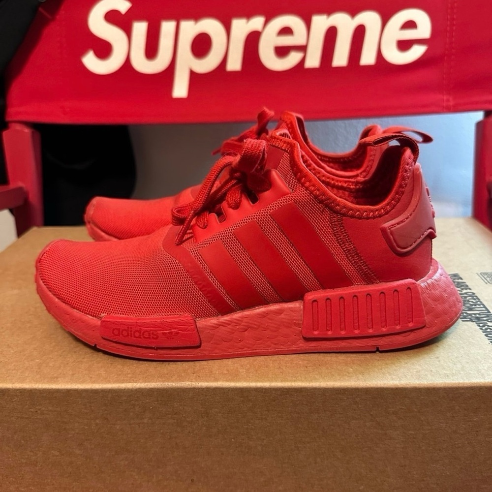 Adidas Kids Triple Scarlet Sneakers - Picture 4 of 8
